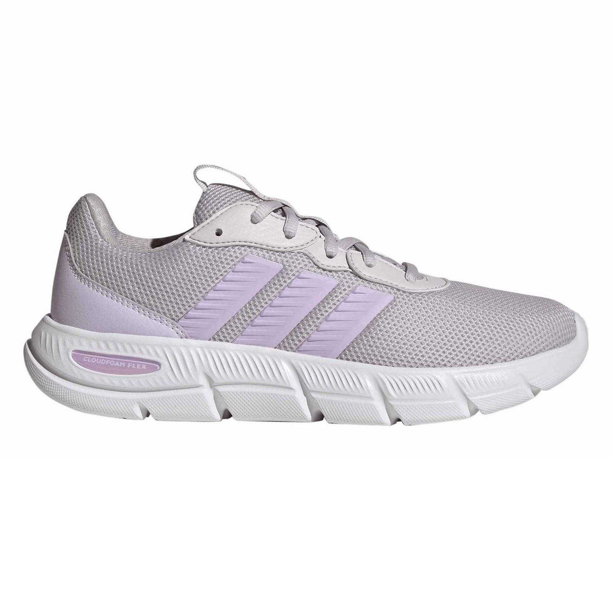 Purple - Front - Adidas Childrens-Kids 3 Stripes Cloudfoam Walking Shoes