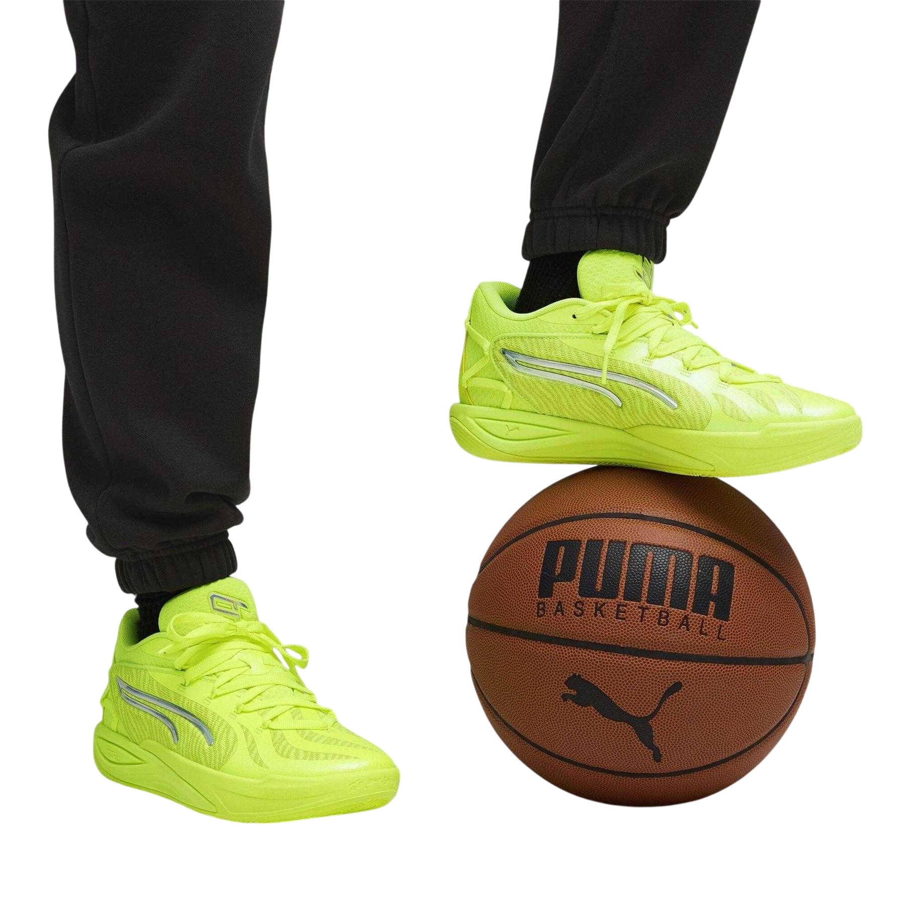 Lime - Pack Shot - Puma Mens Stewie 4 Flawless Basketball Shoes