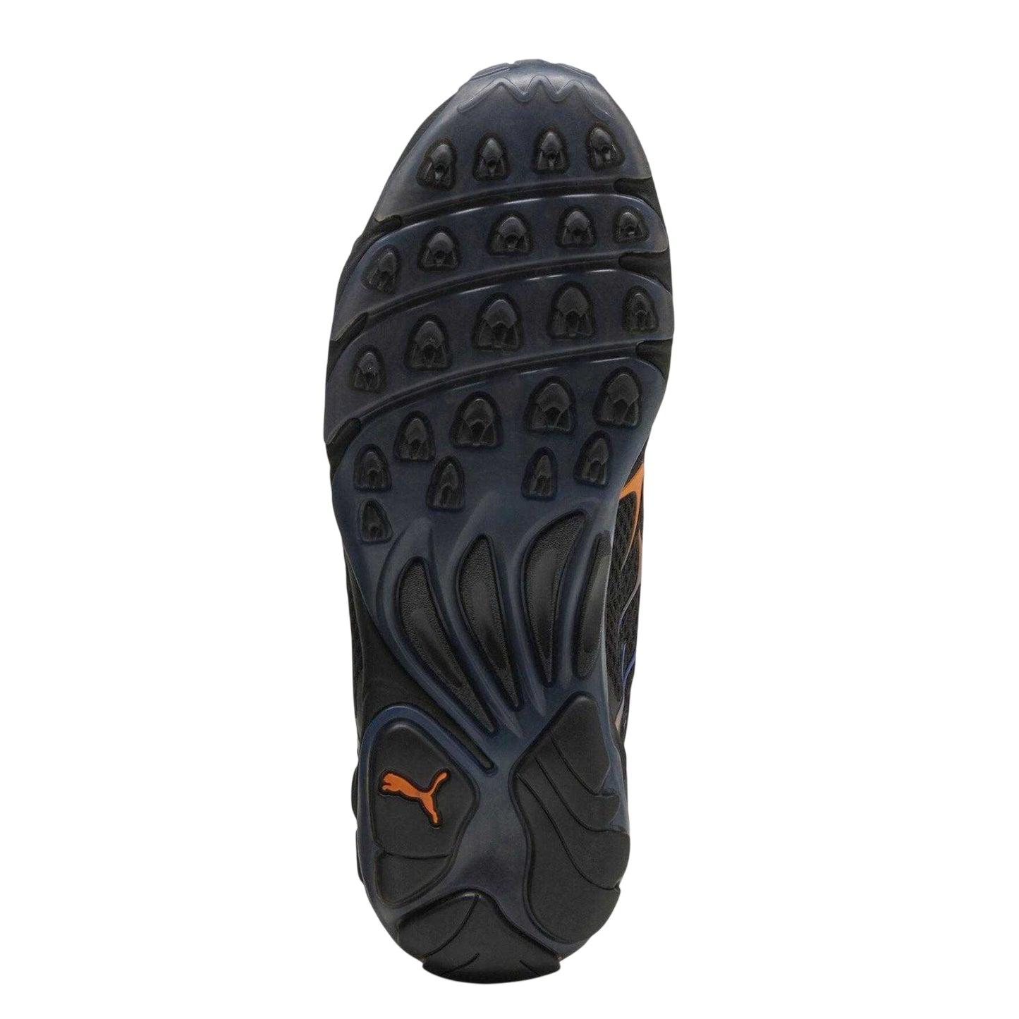 Black-Orange - Side - Puma Childrens-Kids Inhale Mesh Low Trainers
