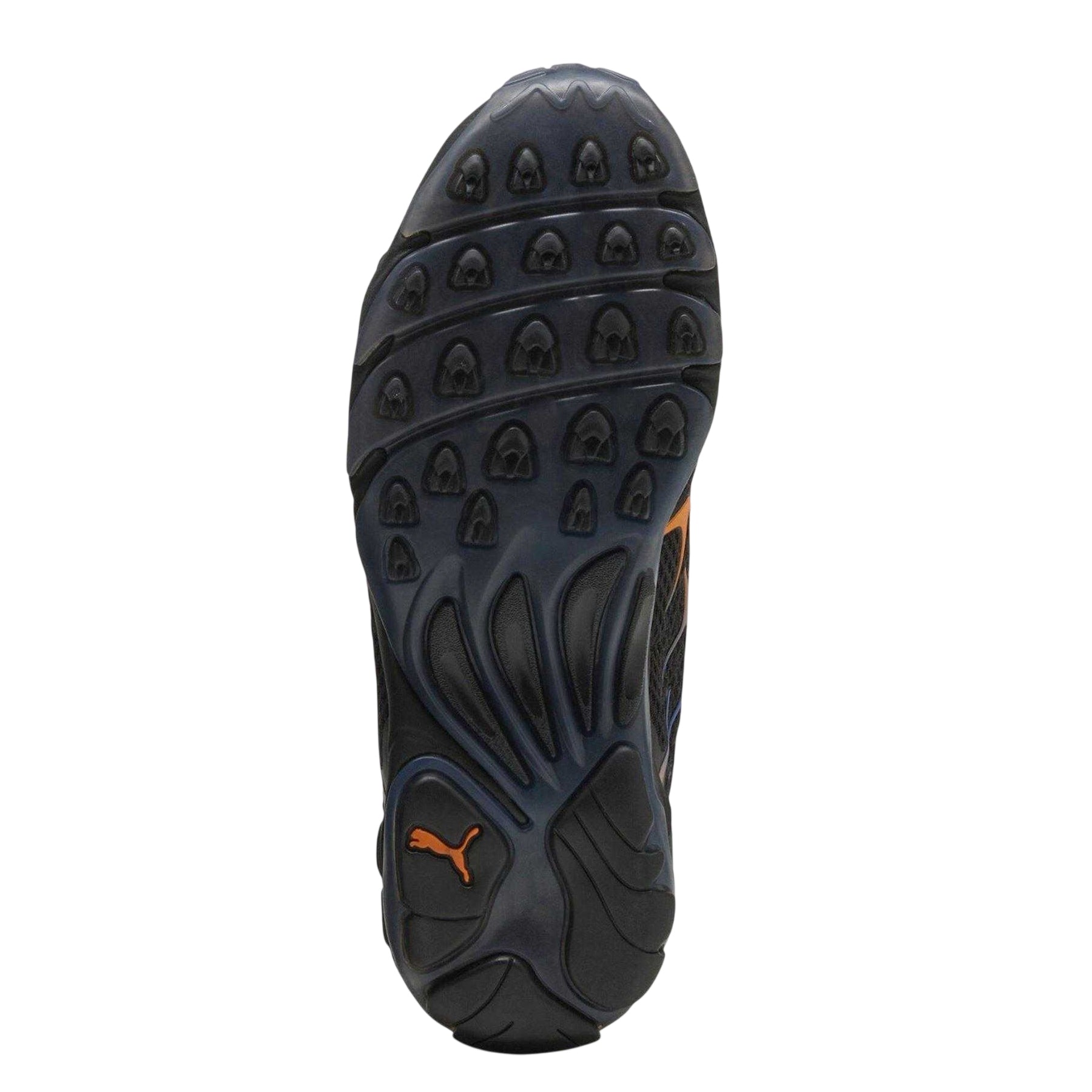 Black-Orange - Side - Puma Childrens-Kids Inhale Mesh Low Trainers