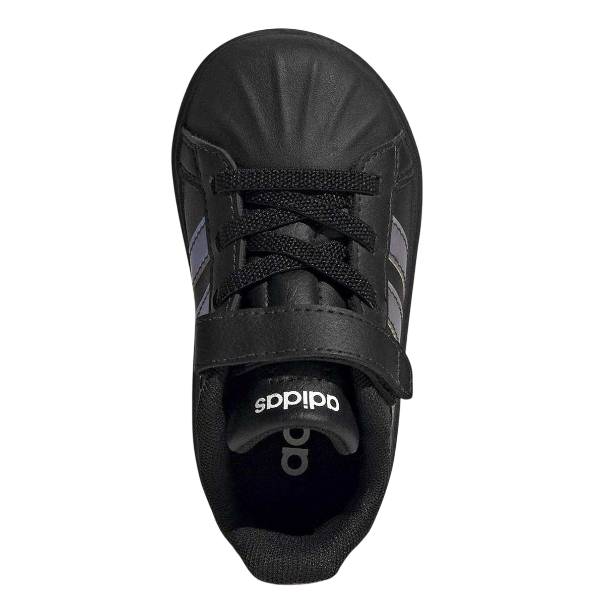 Black-Iridescent - Lifestyle - Adidas Childrens-Kids Grand Court Iridescent Trainers