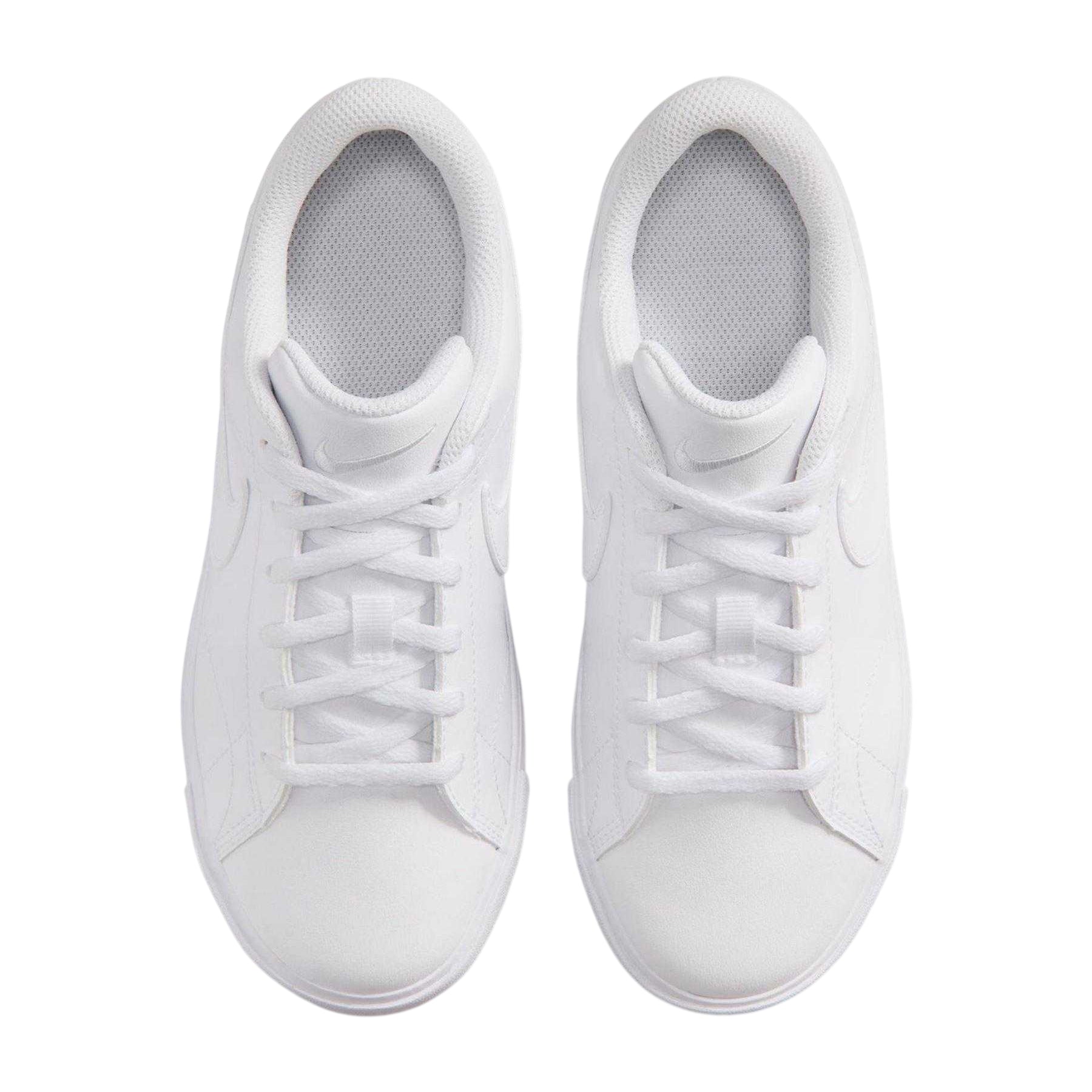 White - Lifestyle - Nike Childrens-Kids Court Legacy Swoosh Trainers