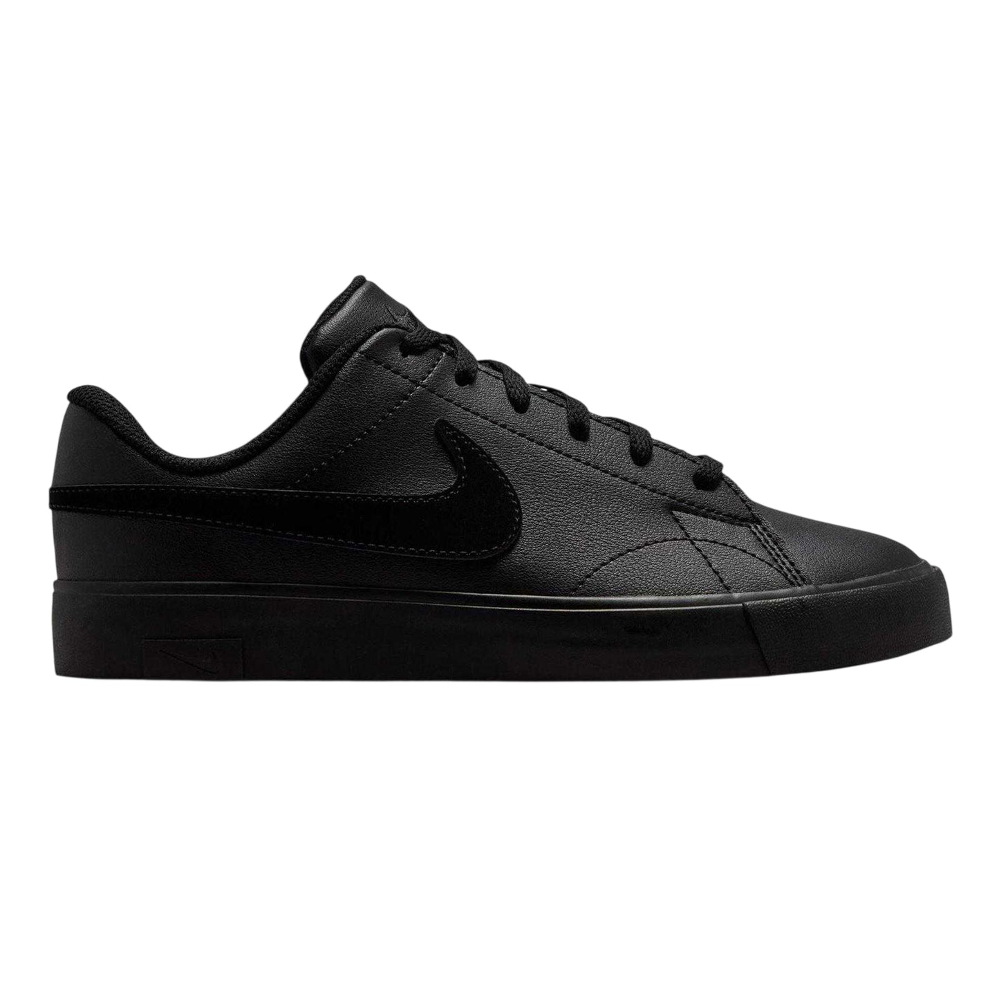 Black - Front - Nike Childrens-Kids Court Legacy Swoosh Trainers