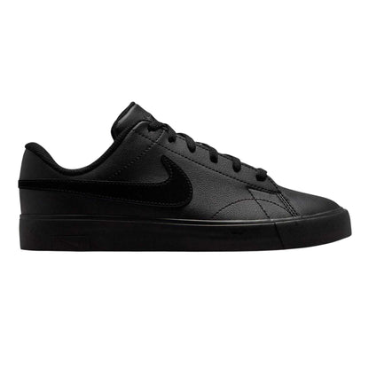 Black - Front - Nike Childrens-Kids Court Legacy Swoosh Trainers