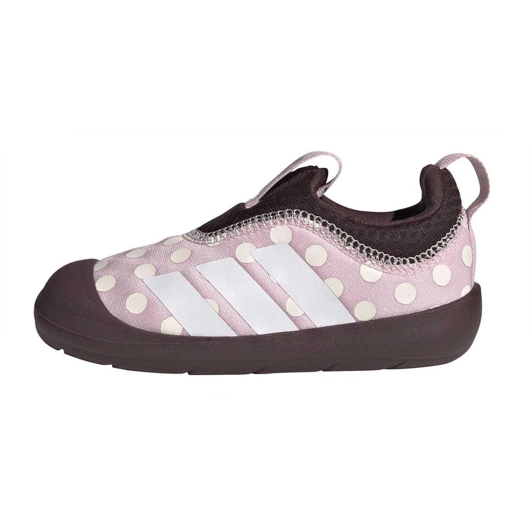Pink-White-Black - Back - Adidas Girls Monofit Minnie Mouse Slip-on Trainers