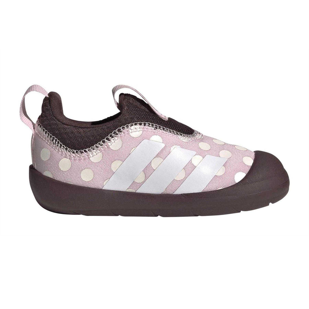 Pink-White-Black - Front - Adidas Girls Monofit Minnie Mouse Slip-on Trainers