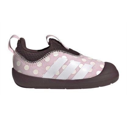 Pink-White-Black - Front - Adidas Girls Monofit Minnie Mouse Slip-on Trainers