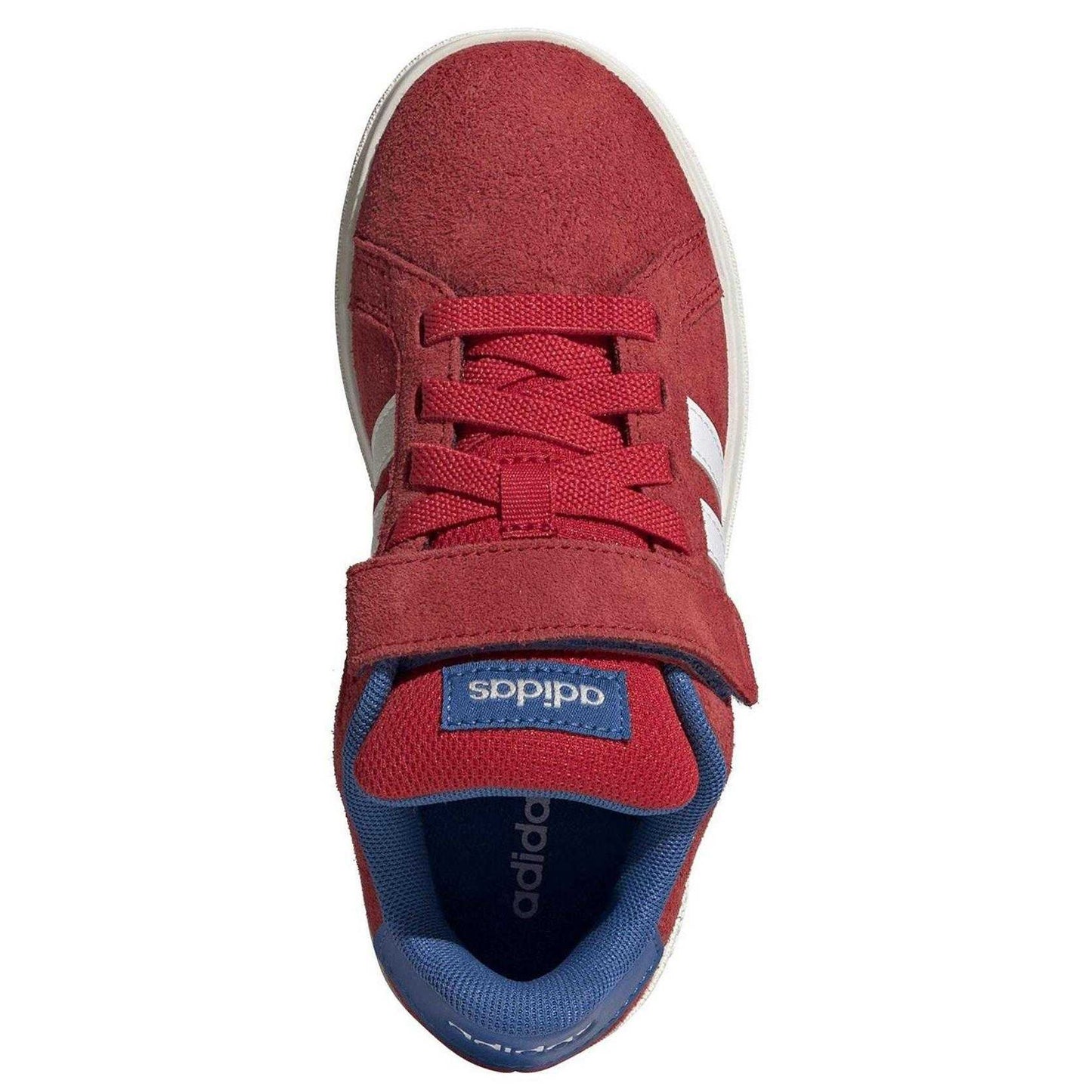 Ruby Red - Lifestyle - Adidas Childrens-Kids Grand Court Leather Flat Trainers