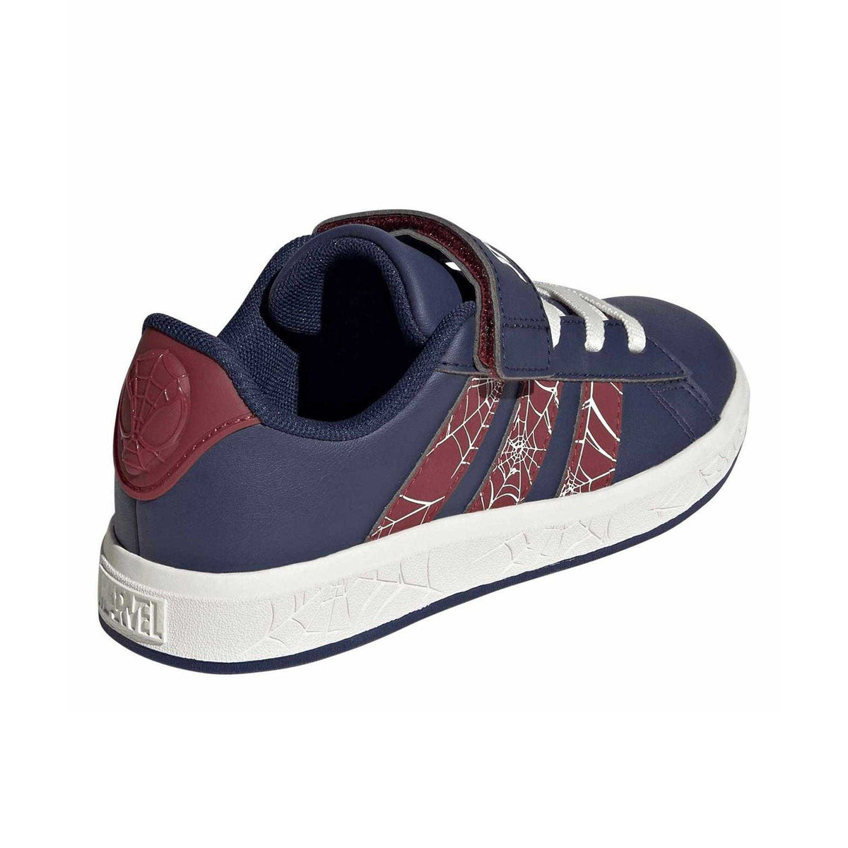 Dark Blue - Back - Adidas Childrens-Kids Grand Court Spider-Man Trainers