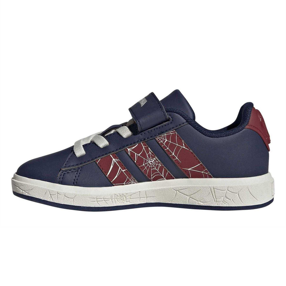 Dark Blue - Side - Adidas Childrens-Kids Grand Court Spider-Man Trainers