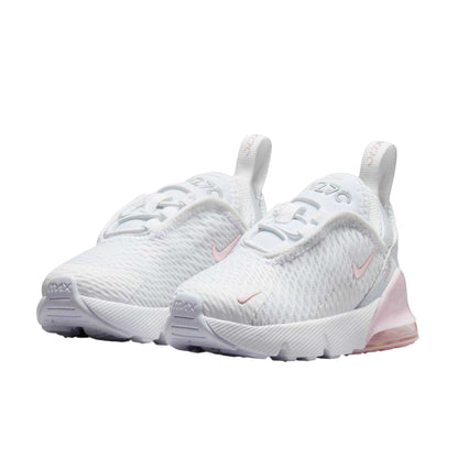 White-Pink - Pack Shot - Nike Toddler Air Max 270 Trainers