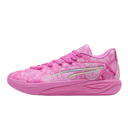 Pink-White - Back - Puma Childrens-Kids Stewie 4 St4rz Basketball Shoes