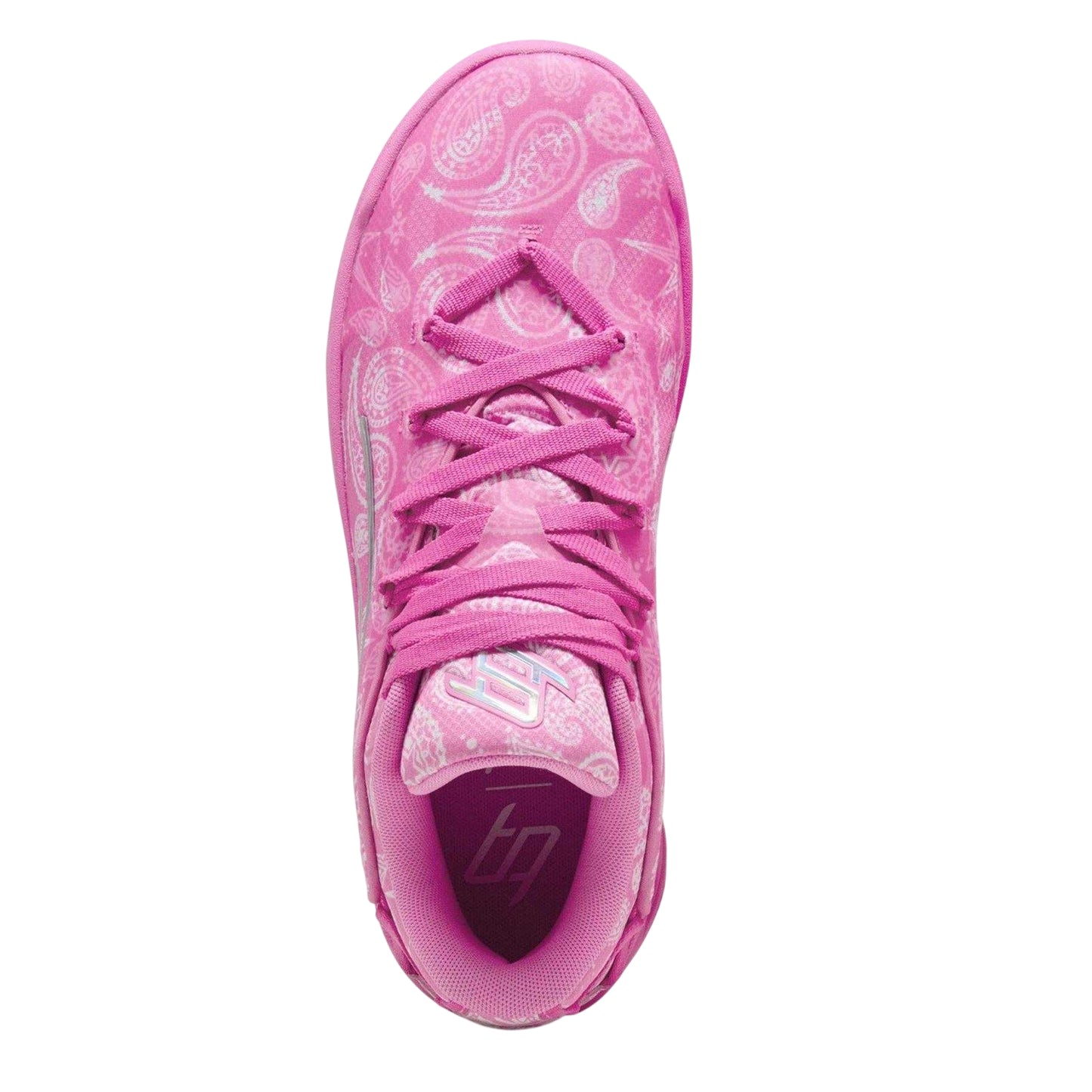Pink-White - Side - Puma Childrens-Kids Stewie 4 St4rz Basketball Shoes