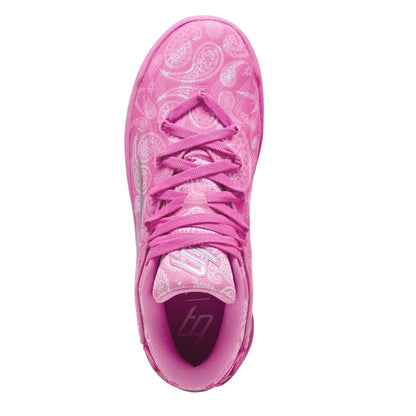Pink-White - Side - Puma Childrens-Kids Stewie 4 St4rz Basketball Shoes