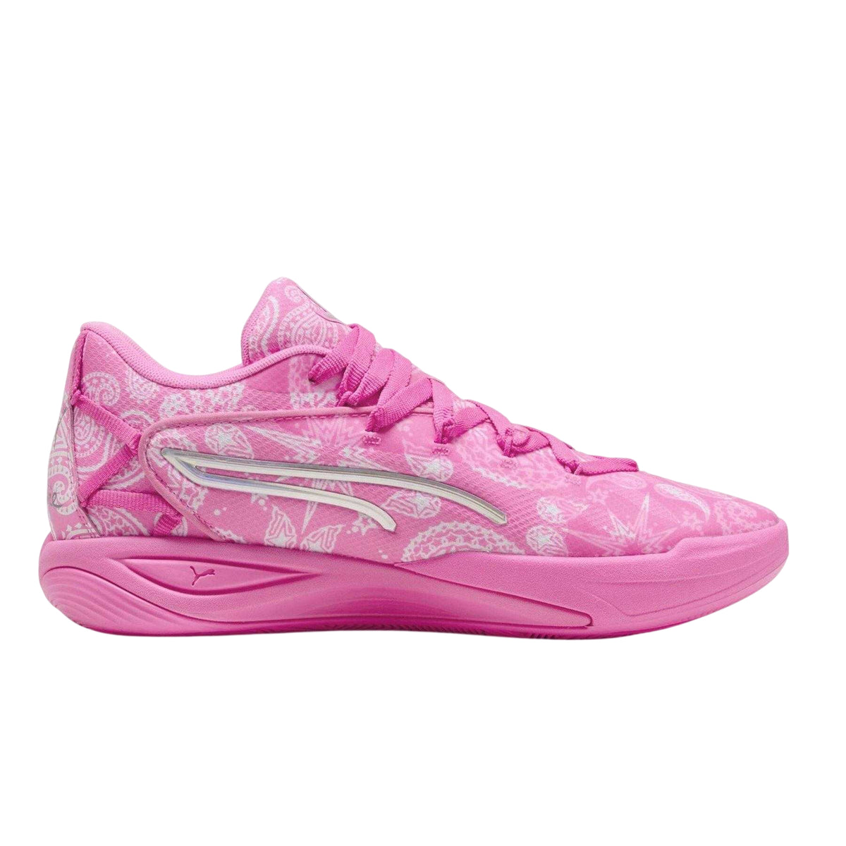Pink-White - Front - Puma Childrens-Kids Stewie 4 St4rz Basketball Shoes