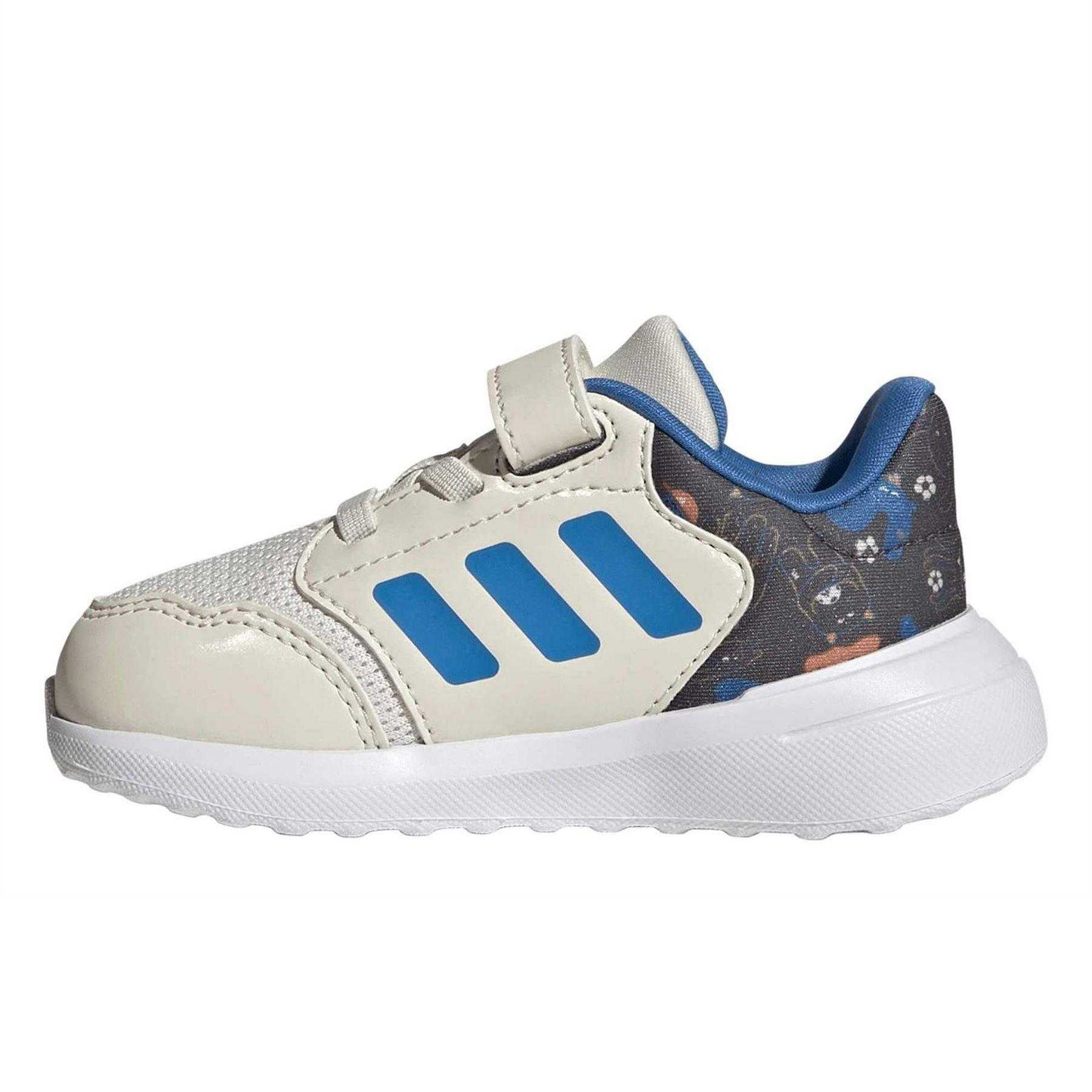 Off White-Lucid Blue - Side - Adidas Childrens-Kids Tensaur Run 3.0 Cloudfoam Trainers