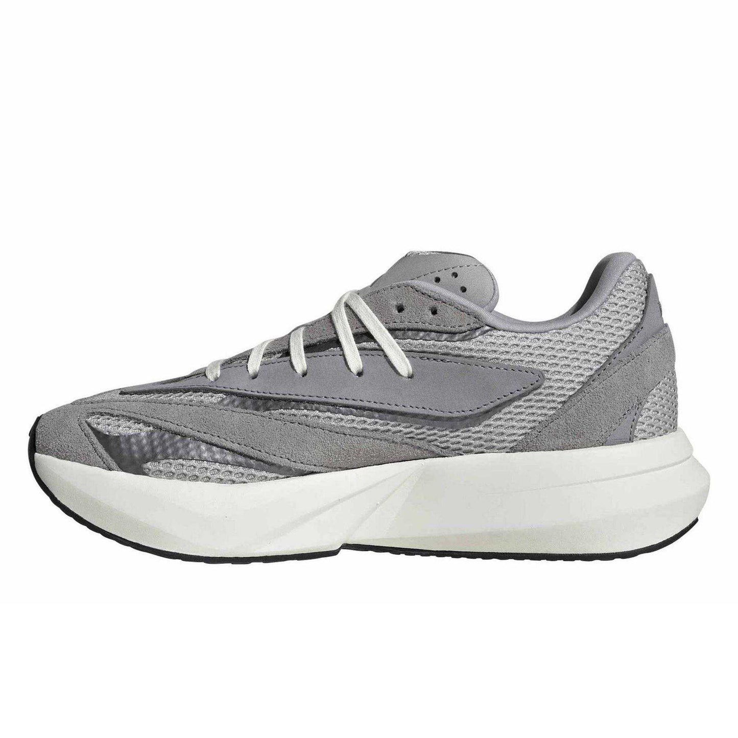 Grey - Side - Adidas Womens-Ladies Lightblaze Suede Running Trainers