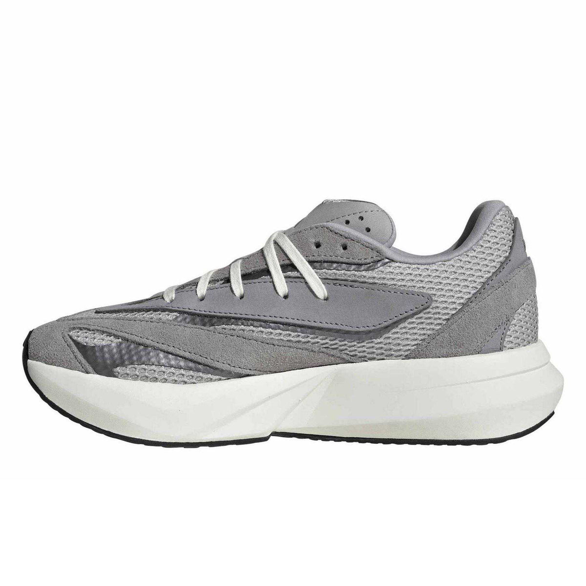 Grey - Side - Adidas Womens-Ladies Lightblaze Suede Running Trainers