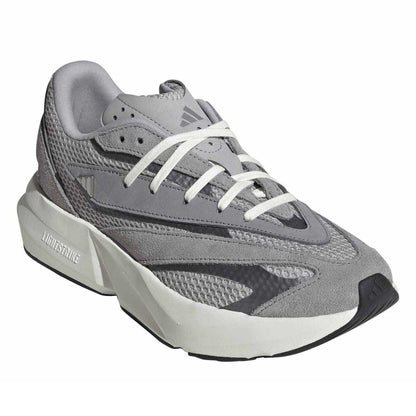 Grey - Pack Shot - Adidas Womens-Ladies Lightblaze Suede Running Trainers