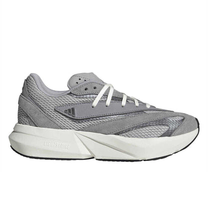 Grey - Front - Adidas Womens-Ladies Lightblaze Suede Running Trainers