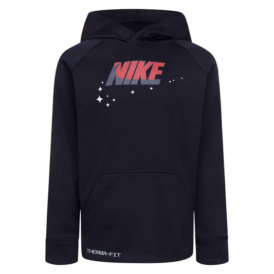 Black - Front - Nike Childrens-Kids Dri-FIT Hoodie