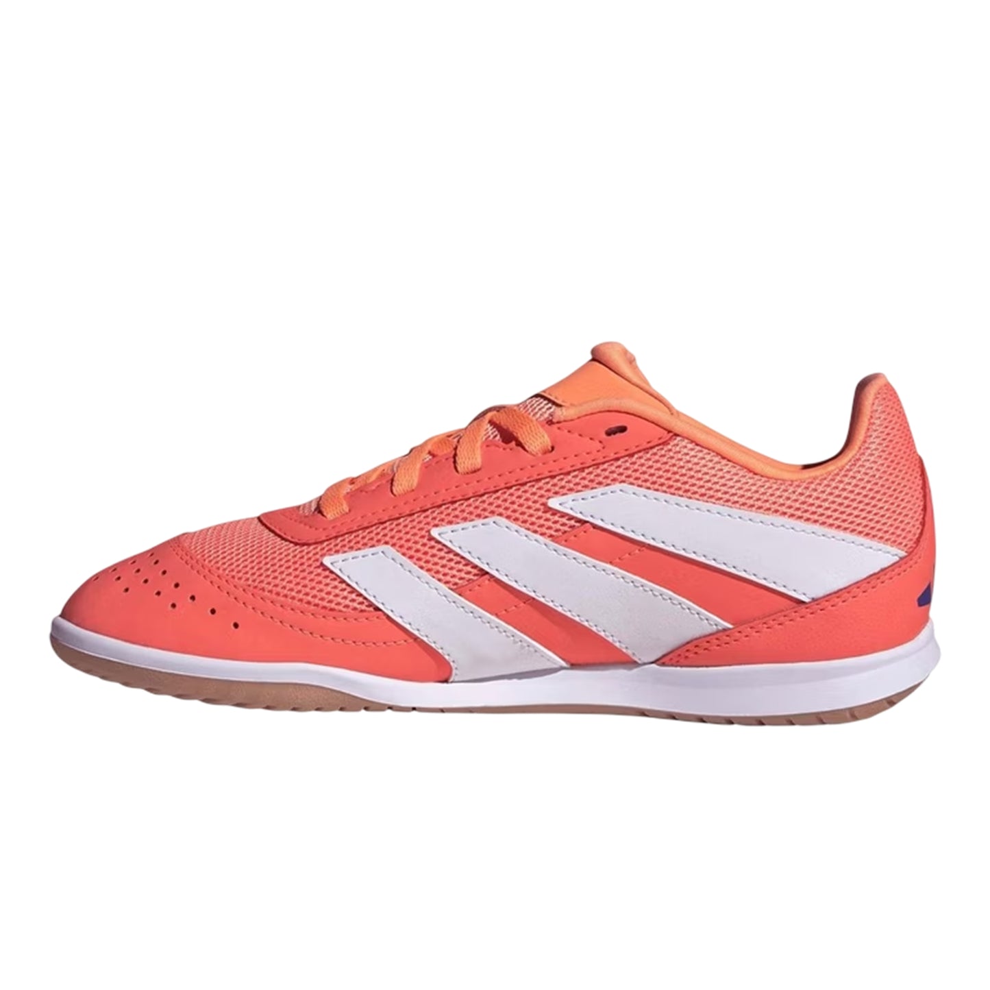 Coral - Side - Adidas Childrens-Kids Predator Club Futsal Flat Trainers