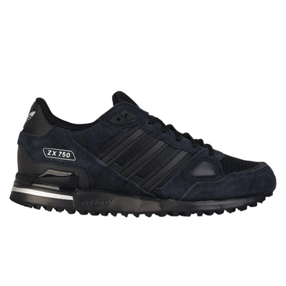 Core Black - Front - Adidas Womens-Ladies ZX 750 Suede Trainers