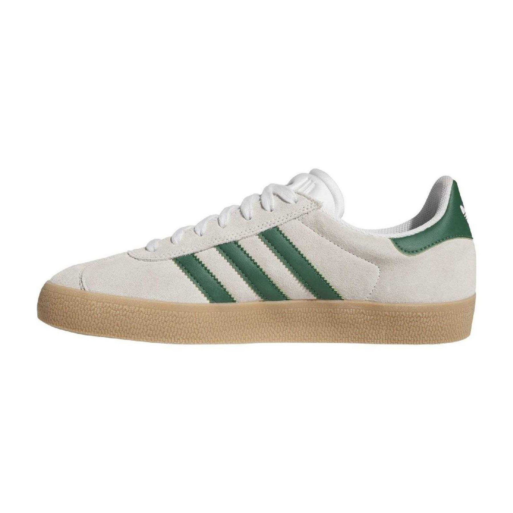 White - Side - Adidas Womens-Ladies Gazelle Advantage Suede Trainers