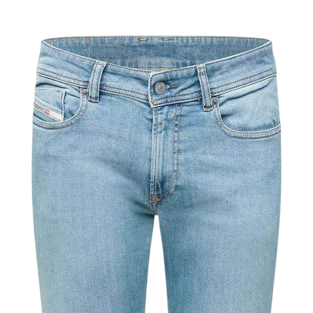 Blue Denim - Side - Diesel Mens 1979 Sleenker Denim Skinny Jeans