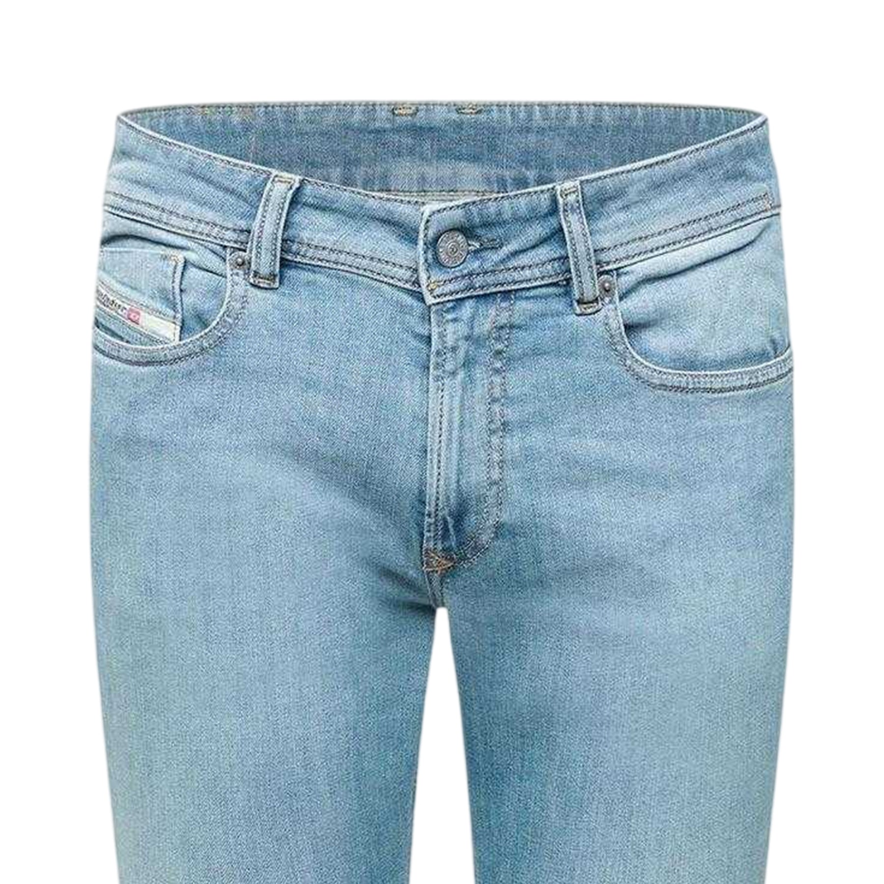 Blue Denim - Side - Diesel Mens 1979 Sleenker Denim Skinny Jeans