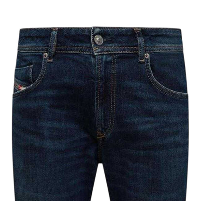 Blue Denim - Side - Diesel Mens 1979 Sleenker Denim Skinny Jeans