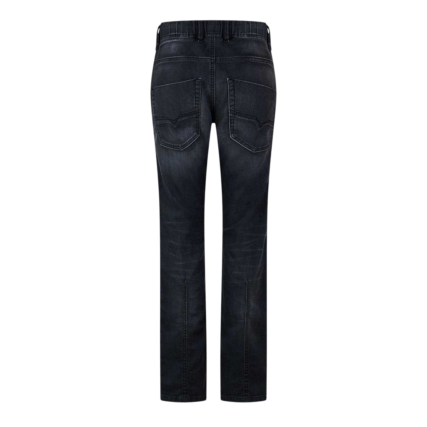 Black-Grey - Back - Diesel Mens Krooley-Ne Sweat Denim Tapered Jeans