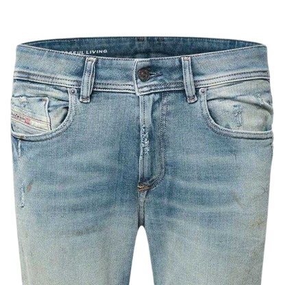 Blue Denim - Side - Diesel Mens 1979 Sleenker Denim Skinny Jeans
