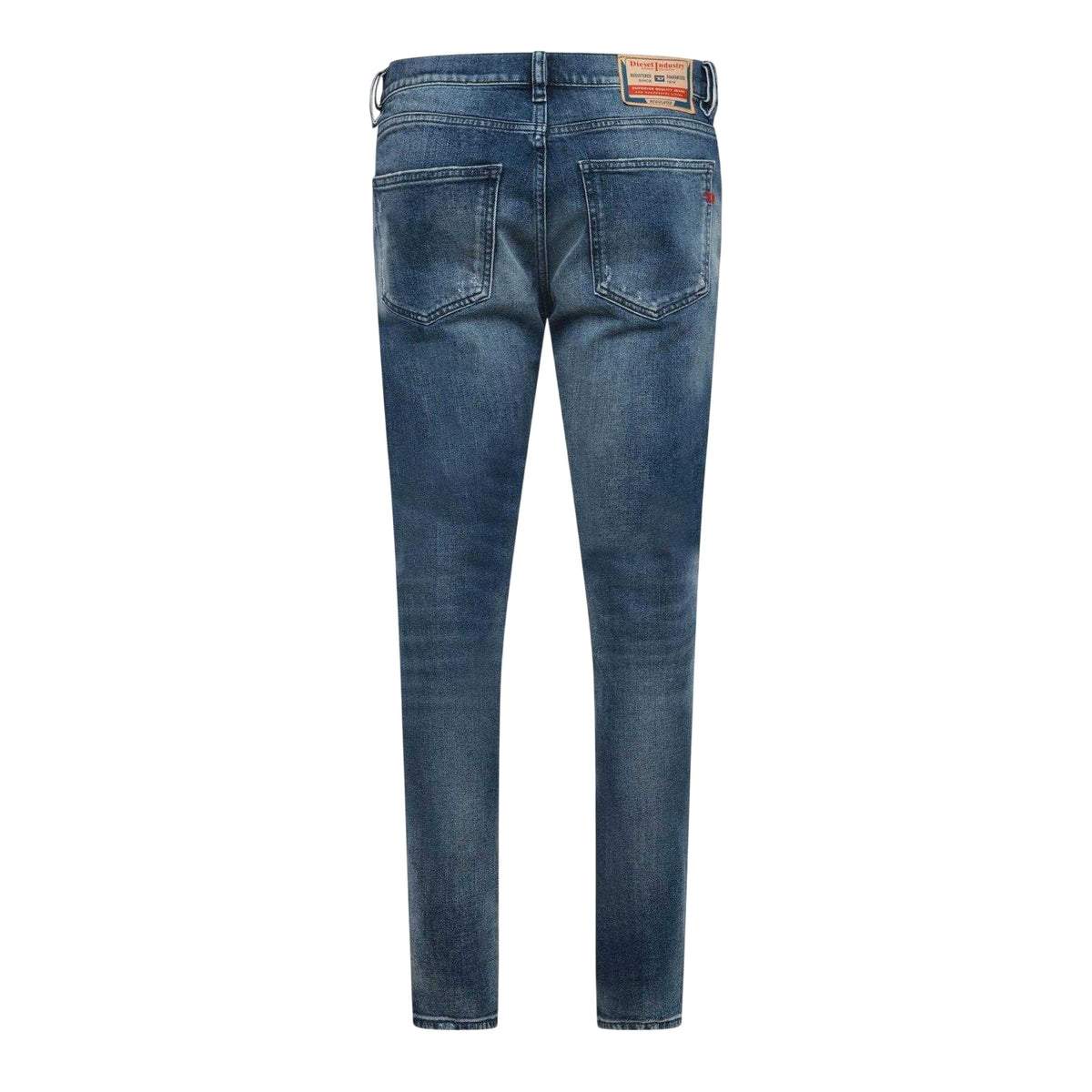 Blue Denim - Back - Diesel Mens 2019 D-Strukt Denim Distressed Jeans