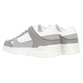 Grey-White - Back - Crosshatch Mens Crepstar Trainers