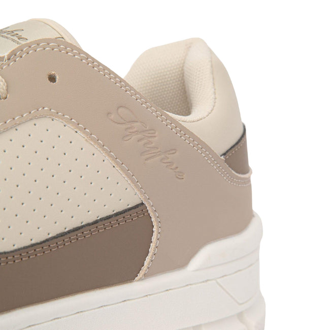 White-Beige - Side - Crosshatch Mens Crepstar Trainers
