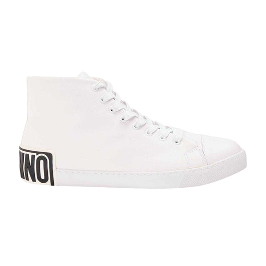 White - Front - Moschino Mens Court Trainers