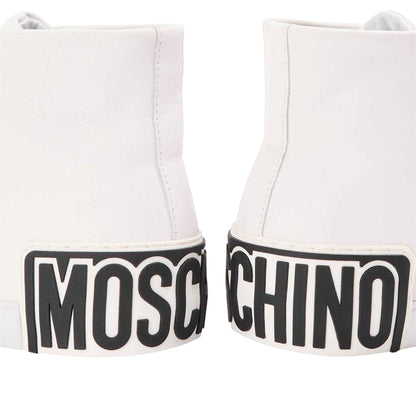 White - Lifestyle - Moschino Mens Court Trainers