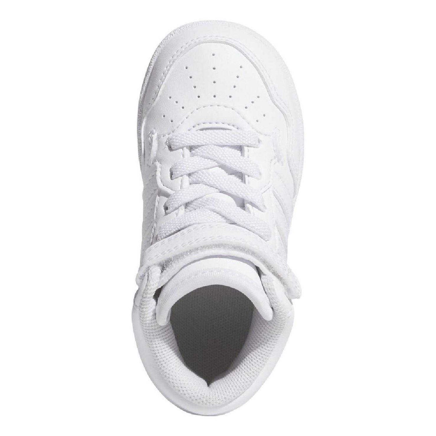White - Side - Adidas Childrens-Kids 4.0 Mid Trainers