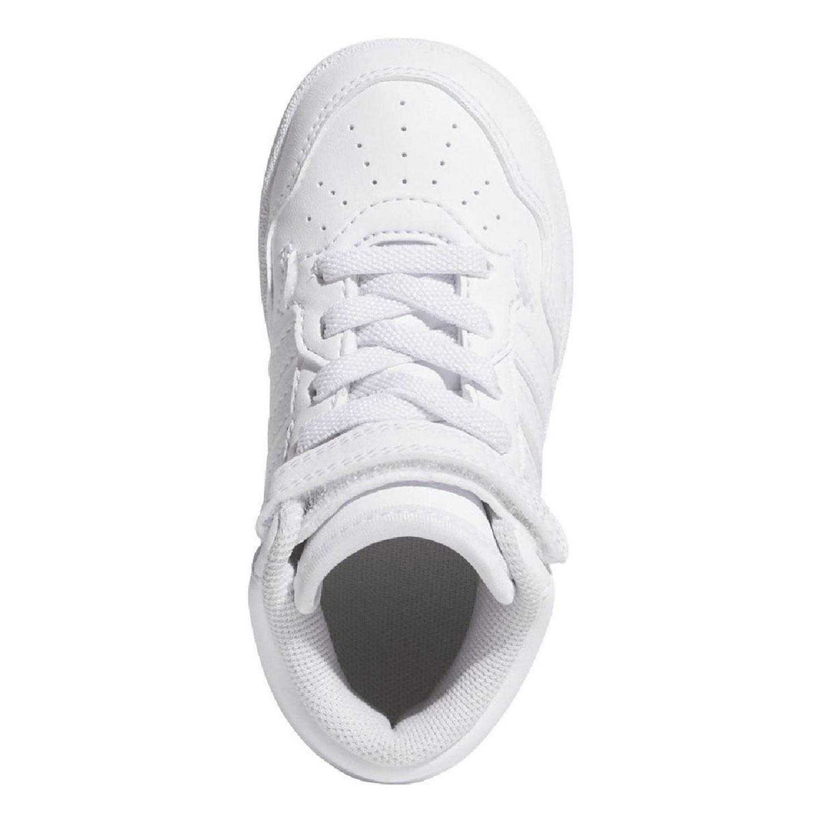 White - Side - Adidas Childrens-Kids 4.0 Mid Trainers