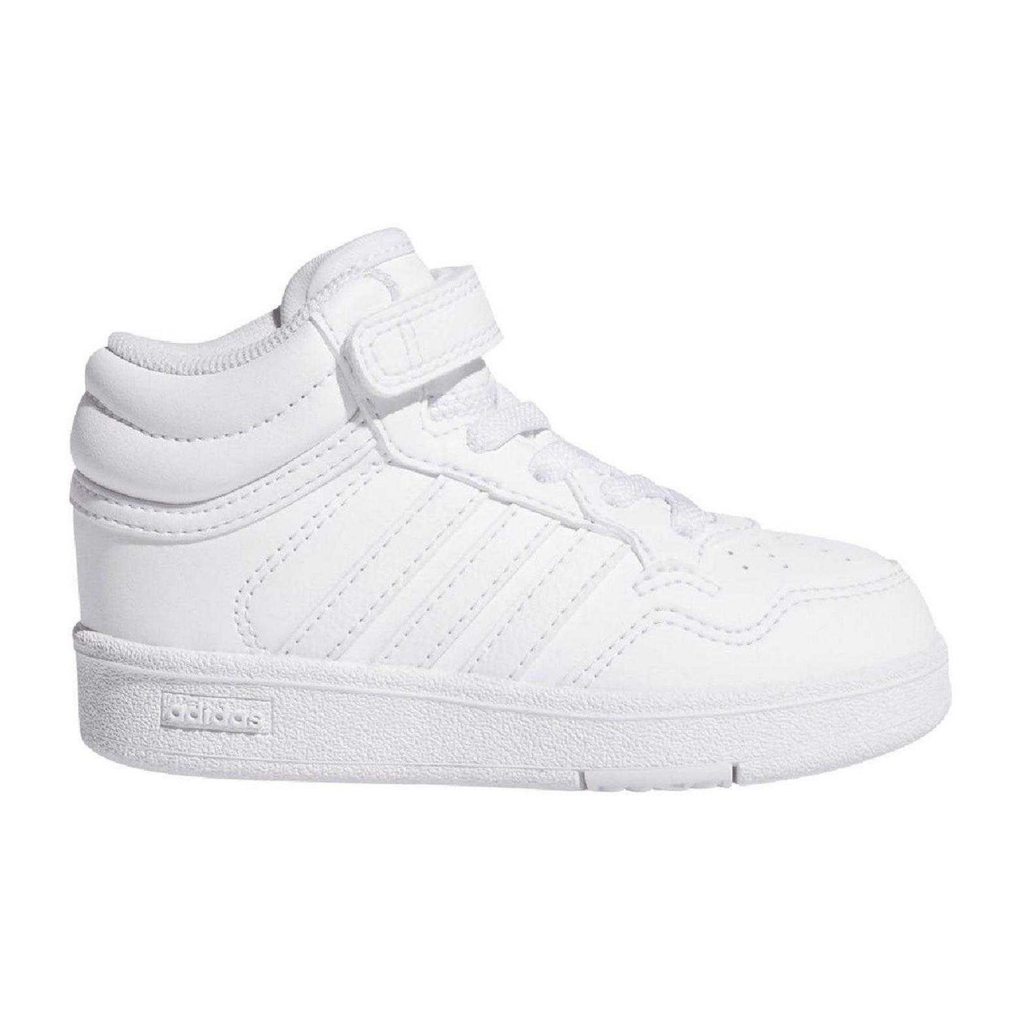White - Front - Adidas Childrens-Kids 4.0 Mid Trainers