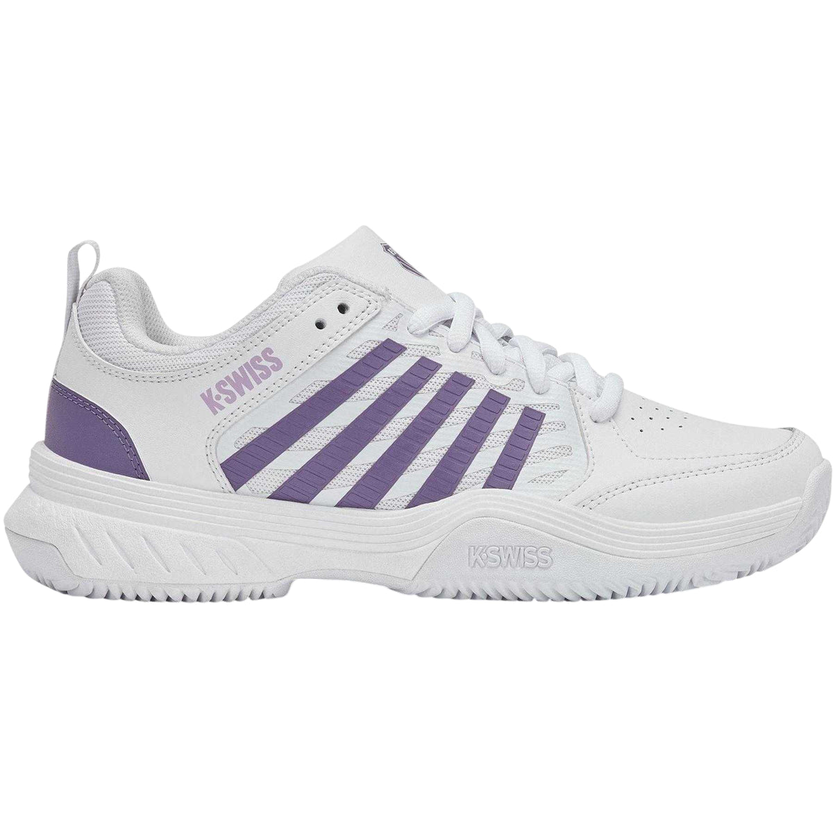 White-Purple - Front - K-Swiss Mens Express 2 Tennis Shoes