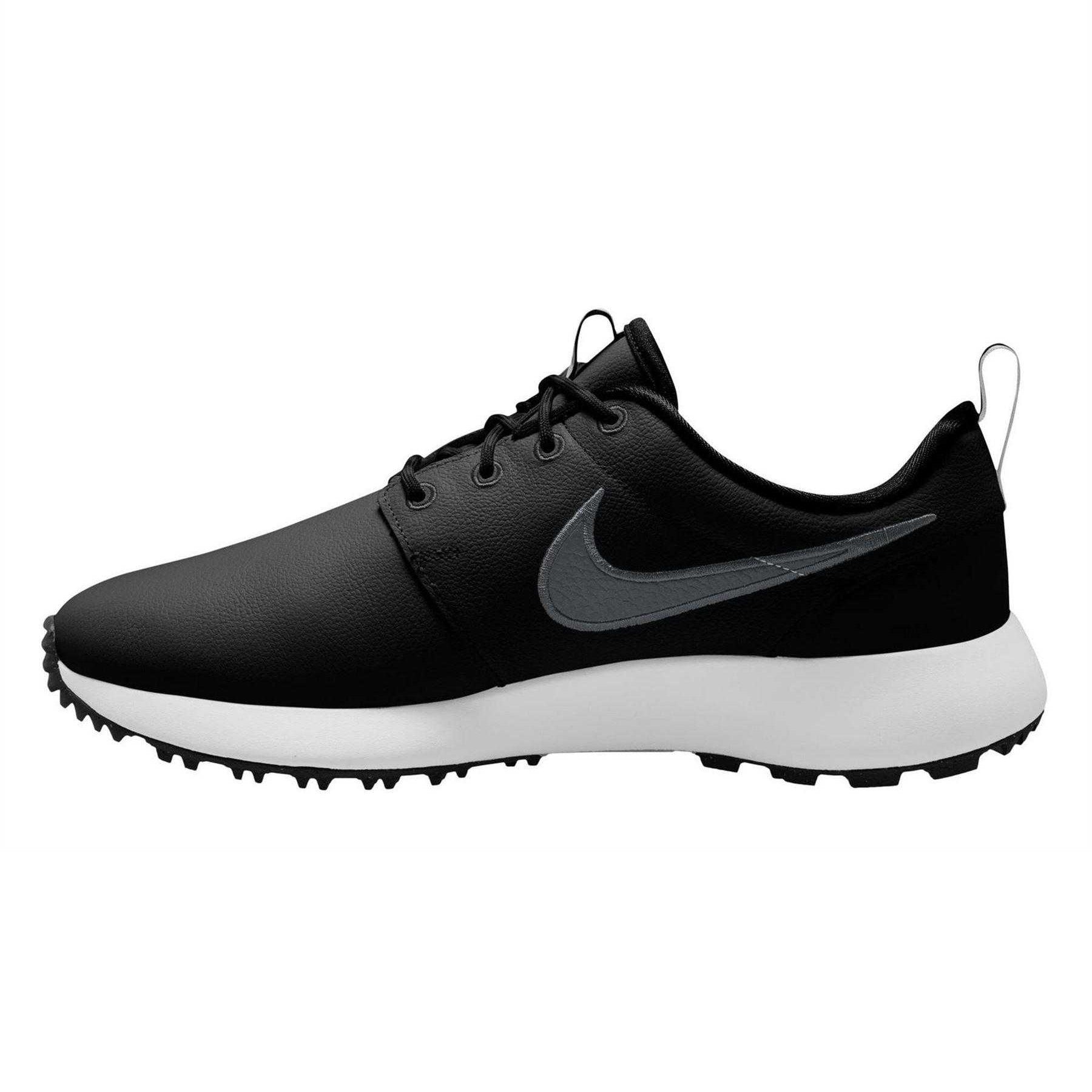 Black-Smoke Grey - Side - Nike Mens Roshe Spikeless Golf Shoes