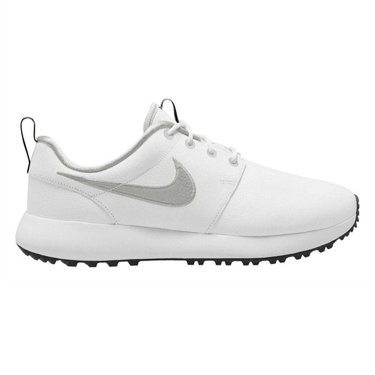 White-Black - Front - Nike Mens Roshe Spikeless Golf Shoes