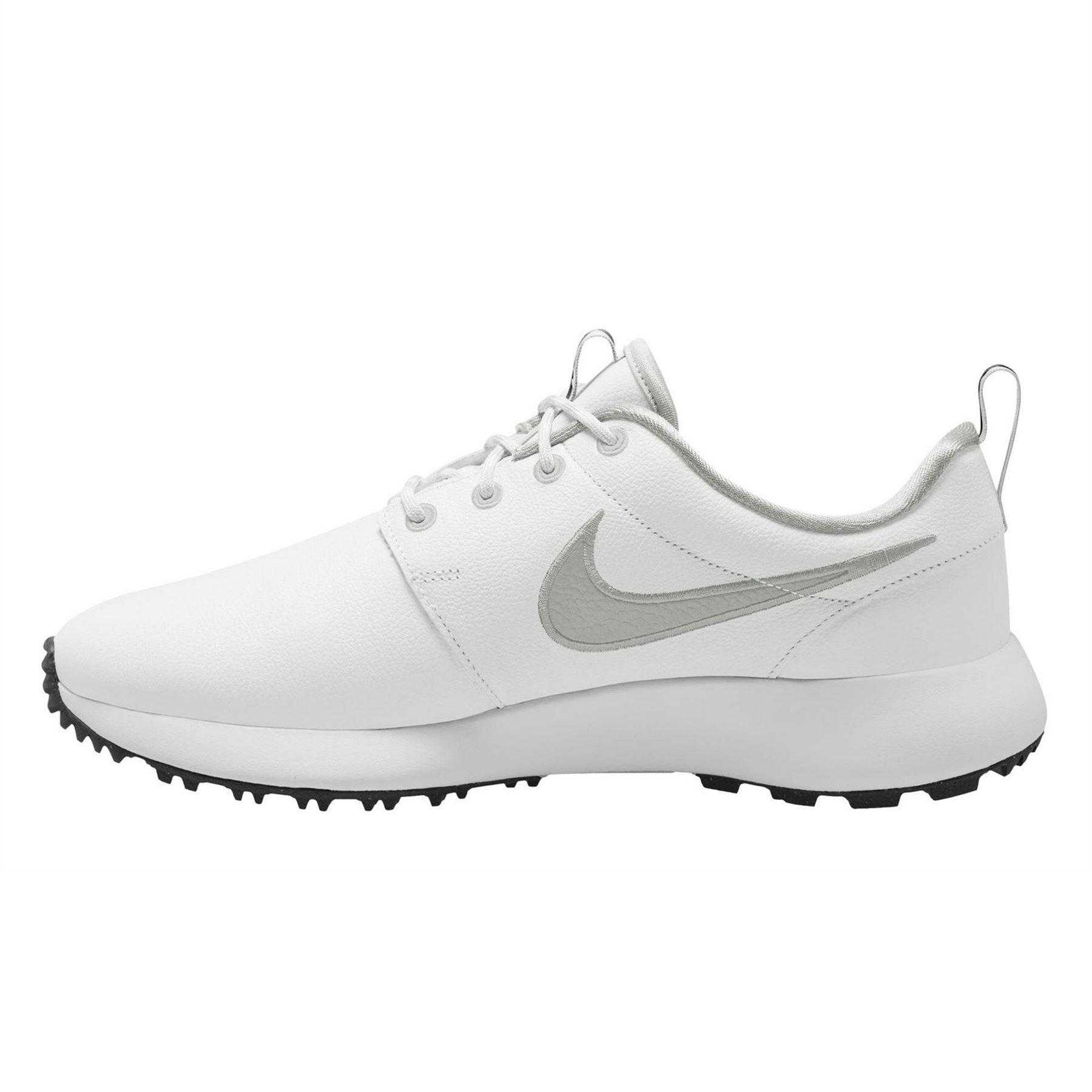 White-Black - Side - Nike Mens Roshe Spikeless Golf Shoes