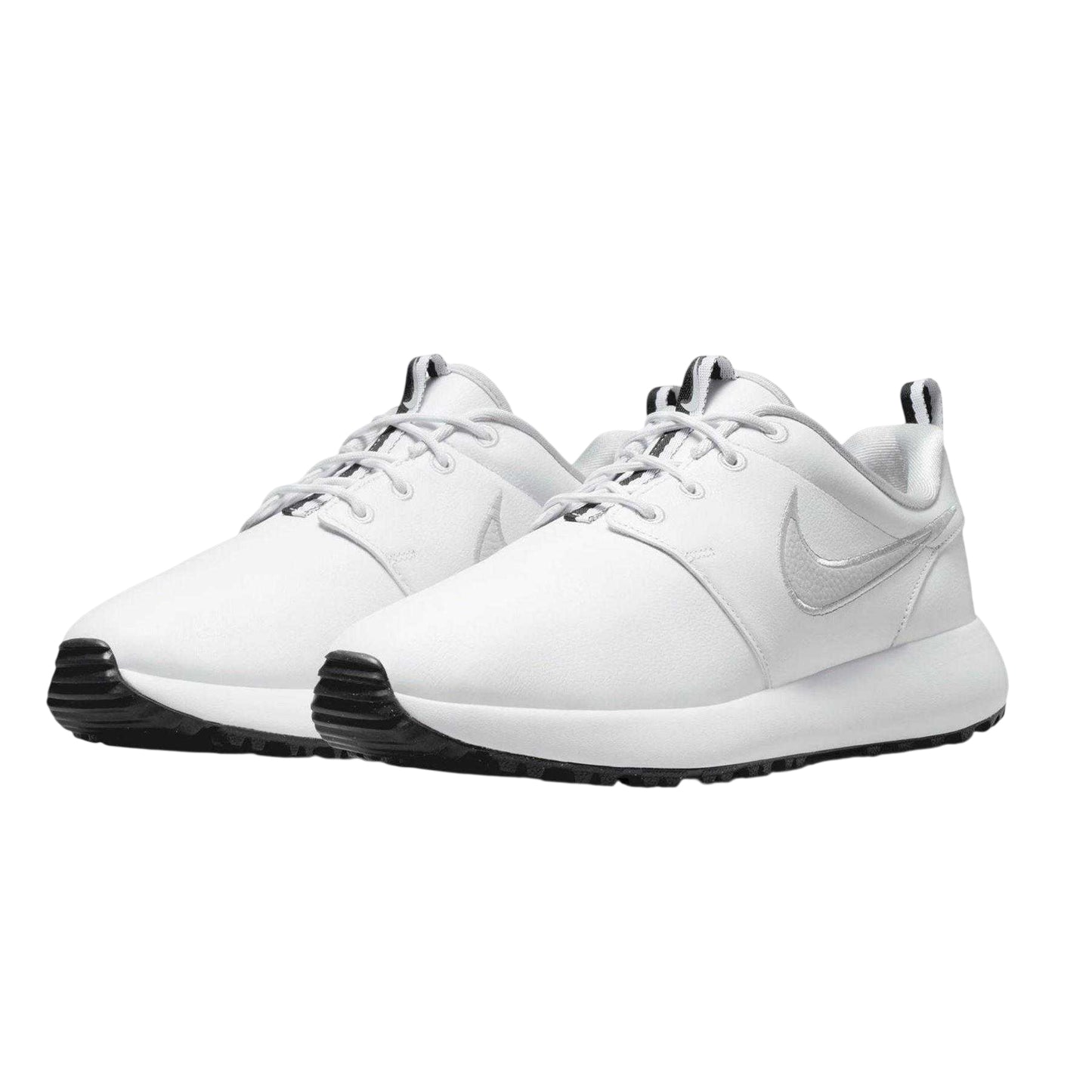 White-Black - Pack Shot - Nike Mens Roshe Spikeless Golf Shoes