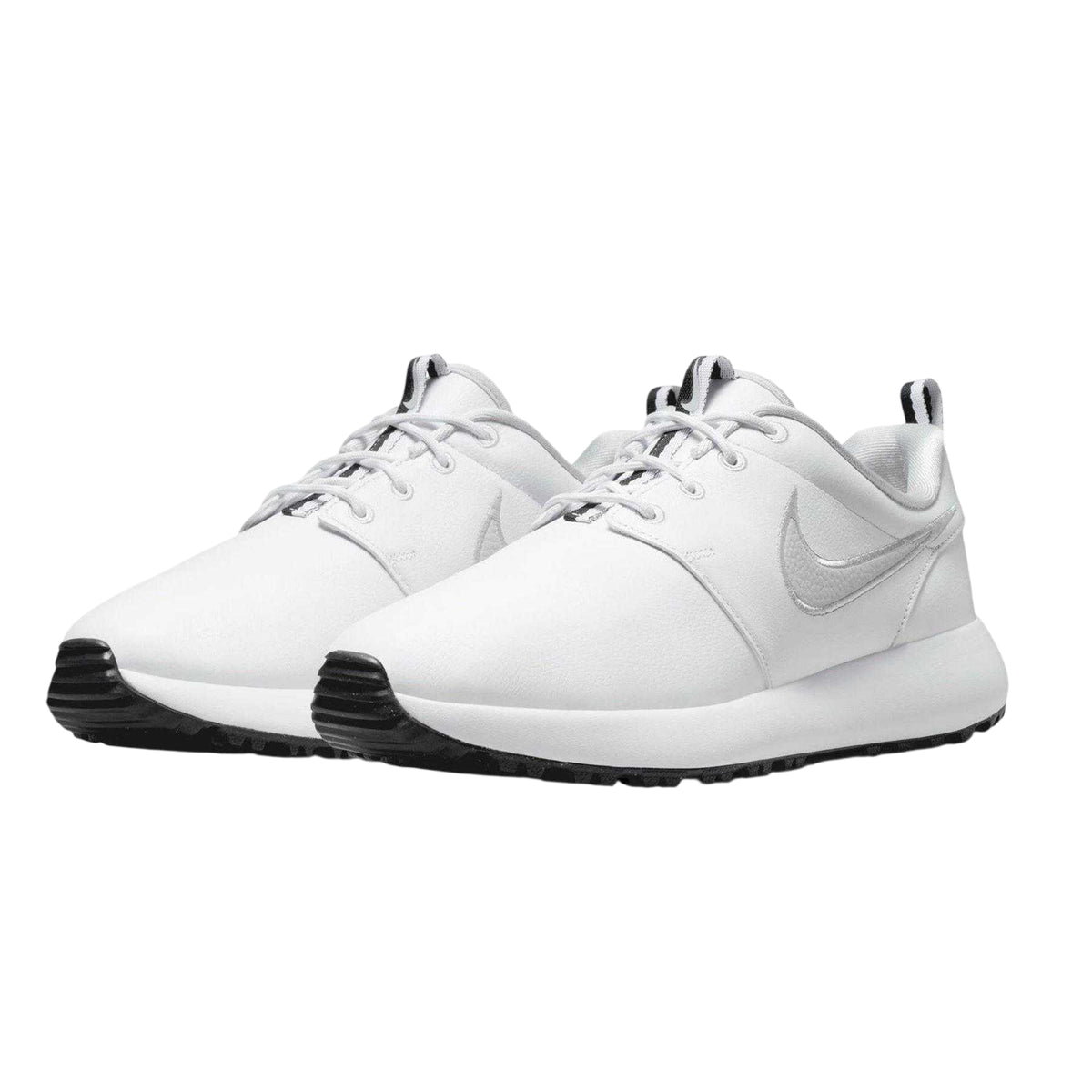 White-Black - Pack Shot - Nike Mens Roshe Spikeless Golf Shoes