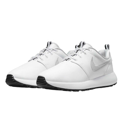 White-Black - Pack Shot - Nike Mens Roshe Spikeless Golf Shoes