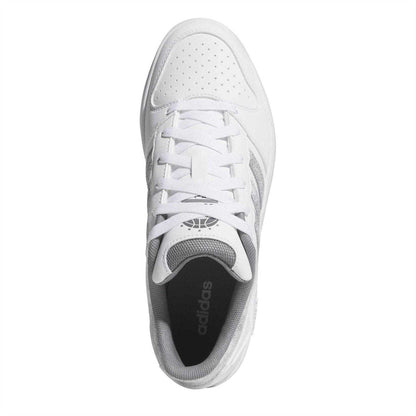 White-Grey - Lifestyle - Adidas Womens-Ladies Hoops Classic Court Trainers