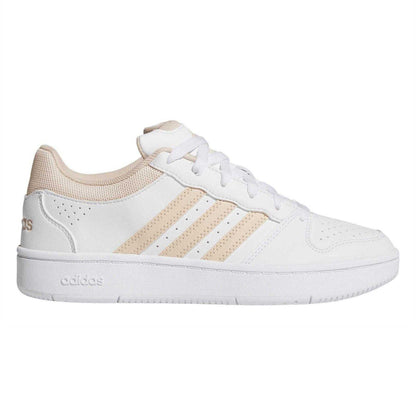 White-Beige - Front - Adidas Womens-Ladies Hoops Classic Court Trainers